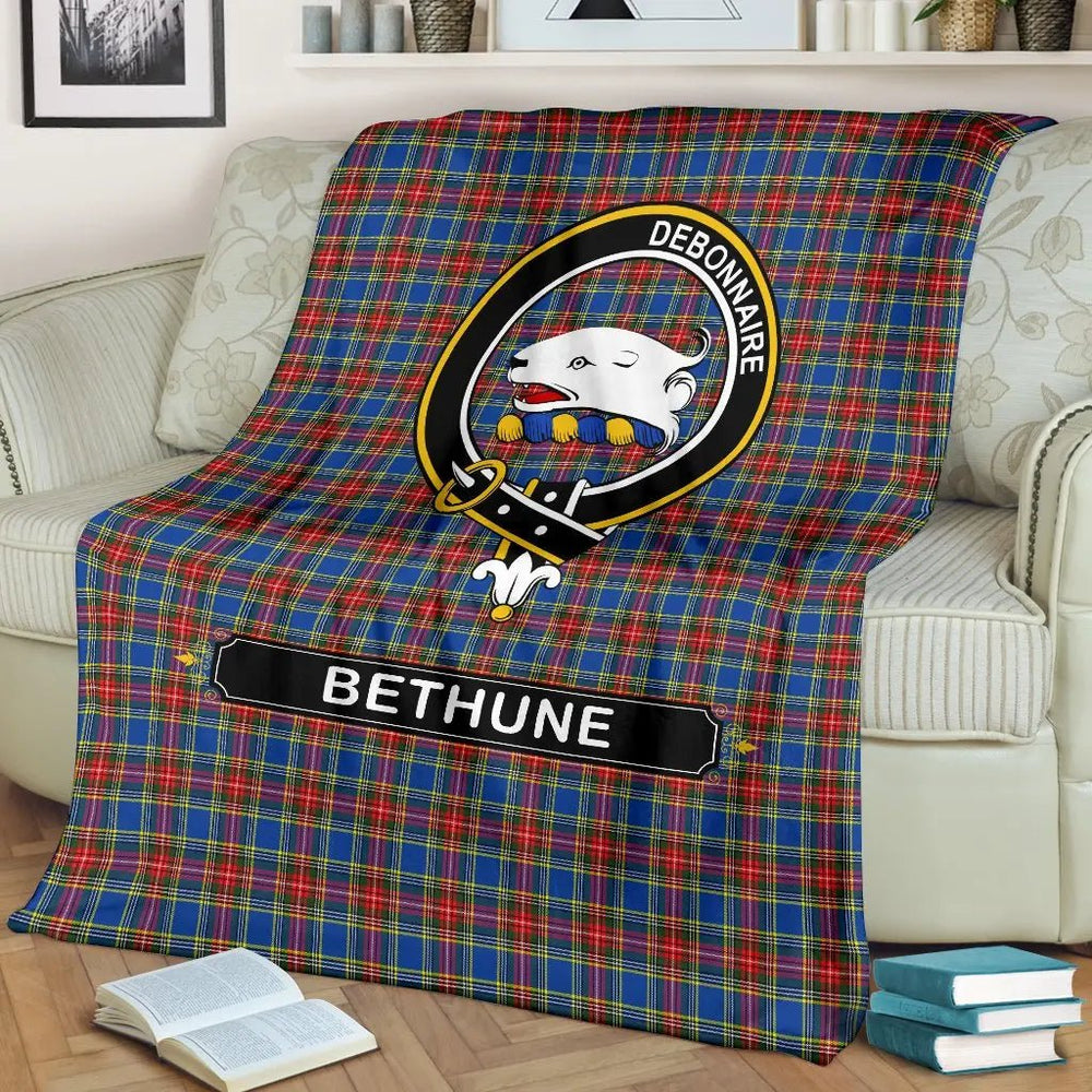 Clan Bethune Family Tartan Crest Blanket 3 Sizes XN34 Clan Bethune Tartan Today
