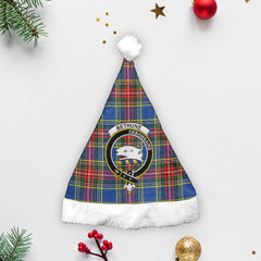 Clan Bethune Modern Tartan Crest Christmas Santa Hat OE63 Bethune Modern Tartan Tartan Santa Hat