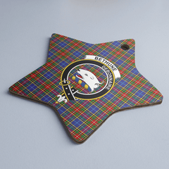 Clan Bethune Tartan Crest Star Ceramic Ornament CW87 Bethune Tartan Tartan Christmas