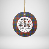 Clan Bethune Tartan Gnome Round Ceramic Ornament QE80 Bethune Tartan Tartan Christmas