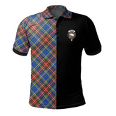 Clan Bethune Tartan Polo Shirt Half of Me - Cross Style HW91 Bethune Tartan Tartan Polo
