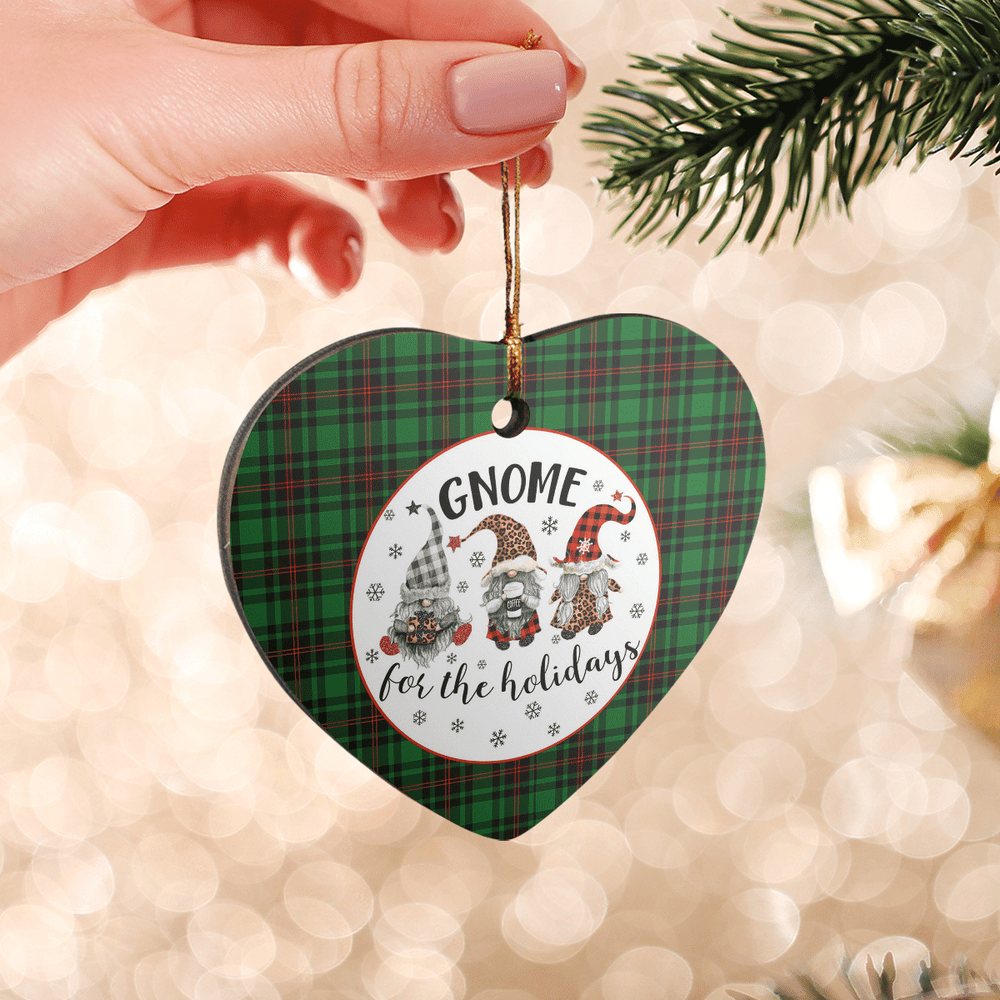 Clan Beveridge Tartan Gnome Heart Ceramic Ornament TY12 Beveridge Tartan Gnome Tartan Christmas