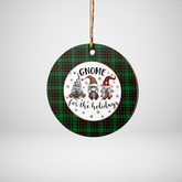 Clan Beveridge Tartan Gnome Round Ceramic Ornament RK55 Beveridge Tartan Tartan Christmas