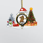 Clan Binning (of Wallifoord) Crest Tartan Acrylic Christmas Ornament QJ94 Binning (of Wallifoord) Tartan Tartan Christmas