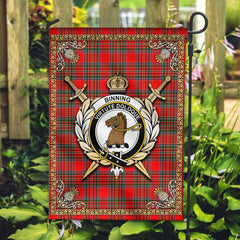 Clan Binning (of Wallifoord) Tartan Crest Garden Flag - Celtic Thistle TO40 Clan Binning Tartan Today