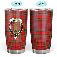Clan Binning (of Wallifoord) Tartan Crest Tumbler OR85 Clan Binning Tartan Today