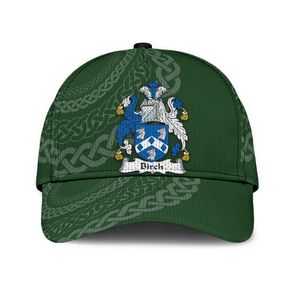 Clan Birch Coat Of Arms - Irish Family Crest St Patrick's Day Classic CapRS60 Classic Cap - Birch Coat Of Arms St Patrick's Day Classic Cap Irish Cap