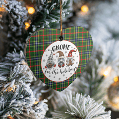 Clan Bisset 1 Tartan Gnome Heart Ceramic Ornament PC59 Bisset 1 Tartan Gnome Tartan Christmas