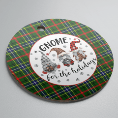 Clan Bisset 1 Tartan Gnome Round Ceramic Ornament AP44 Bisset 1 Tartan Tartan Christmas