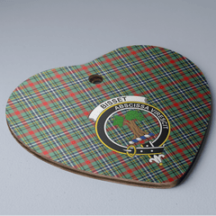 Clan Bisset 2 Tartan Crest Heart Ceramic Ornament VN38 Bisset 2 Tartan Tartan Christmas