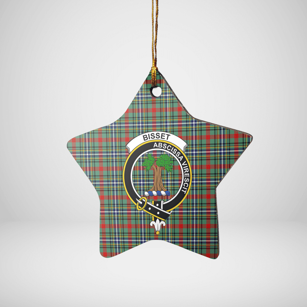 Clan Bisset 2 Tartan Crest Star Ceramic Ornament TI22 Bisset 2 Tartan Tartan Christmas