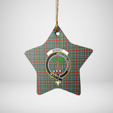 Clan Bisset 2 Tartan Crest Star Ceramic Ornament TI22 Bisset 2 Tartan Tartan Christmas