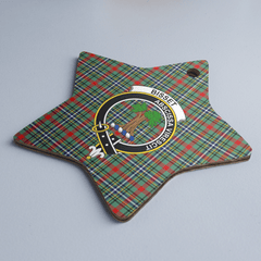 Clan Bisset 2 Tartan Crest Star Ceramic Ornament TI22 Bisset 2 Tartan Tartan Christmas