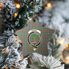 Clan Bisset 2 Tartan Crest Star Ceramic Ornament TI22 Bisset 2 Tartan Tartan Christmas