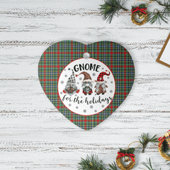 Clan Bisset 2 Tartan Gnome Heart Ceramic Ornament SQ91 Bisset 2 Tartan Gnome Tartan Christmas