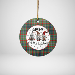 Clan Bisset 2 Tartan Gnome Round Ceramic Ornament PN47 Bisset 2 Tartan Tartan Christmas