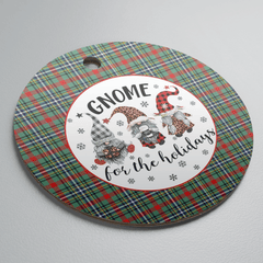 Clan Bisset 2 Tartan Gnome Round Ceramic Ornament PN47 Bisset 2 Tartan Tartan Christmas