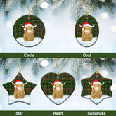 Clan Bisset Tartan Christmas Ceramic Ornament Highland Cows Style JU10 Bisset Tartan Tartan Ornament