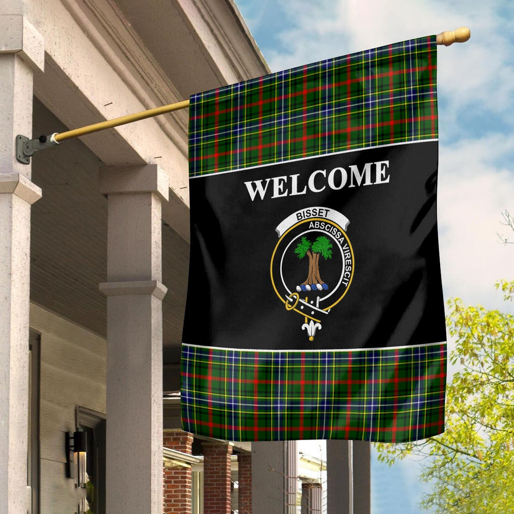 Clan Bisset Tartan Crest Black Garden Flag HF88 Clan Bisset Tartan Today