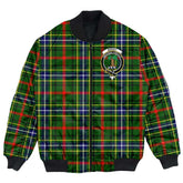Clan Bisset Tartan Crest Bomber Jacket KG29 Bisset Tartan Tartan Bomber Jacket