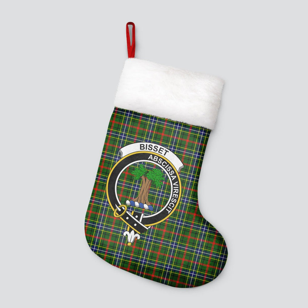 Clan Bisset Tartan Crest Christmas Stocking CD92 Bisset Tartan Tartan Stocking