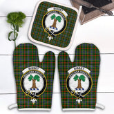 Clan Bisset Tartan Crest Oven Mitt And Pot Holder (2 Oven Mitts + 1 Pot Holder) PF72 Clan Bisset Tartan Today