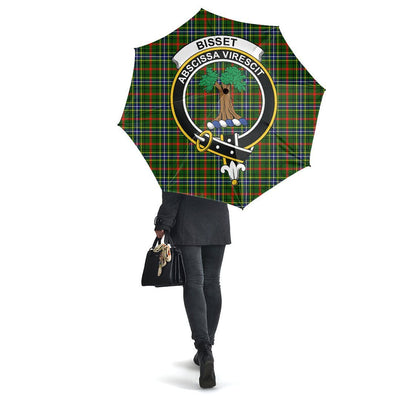 Clan Bisset Tartan Crest Umbrella