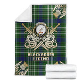 Clan Black adder Tartan Gold Courage Symbol Blanket XO86 Clan Black Watch Tartan Today