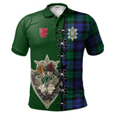 Clan Black Watch Modern Tartan Tartan Polo Shirt - Lion Rampant And Celtic Thistle Style KC31 Black Watch Modern Tartan Tartan Tartan Polo