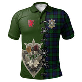 Clan Black Watch of Canada Tartan Tartan Polo Shirt - Lion Rampant And Celtic Thistle Style EM74 Black Watch of Canada Tartan Tartan Tartan Polo