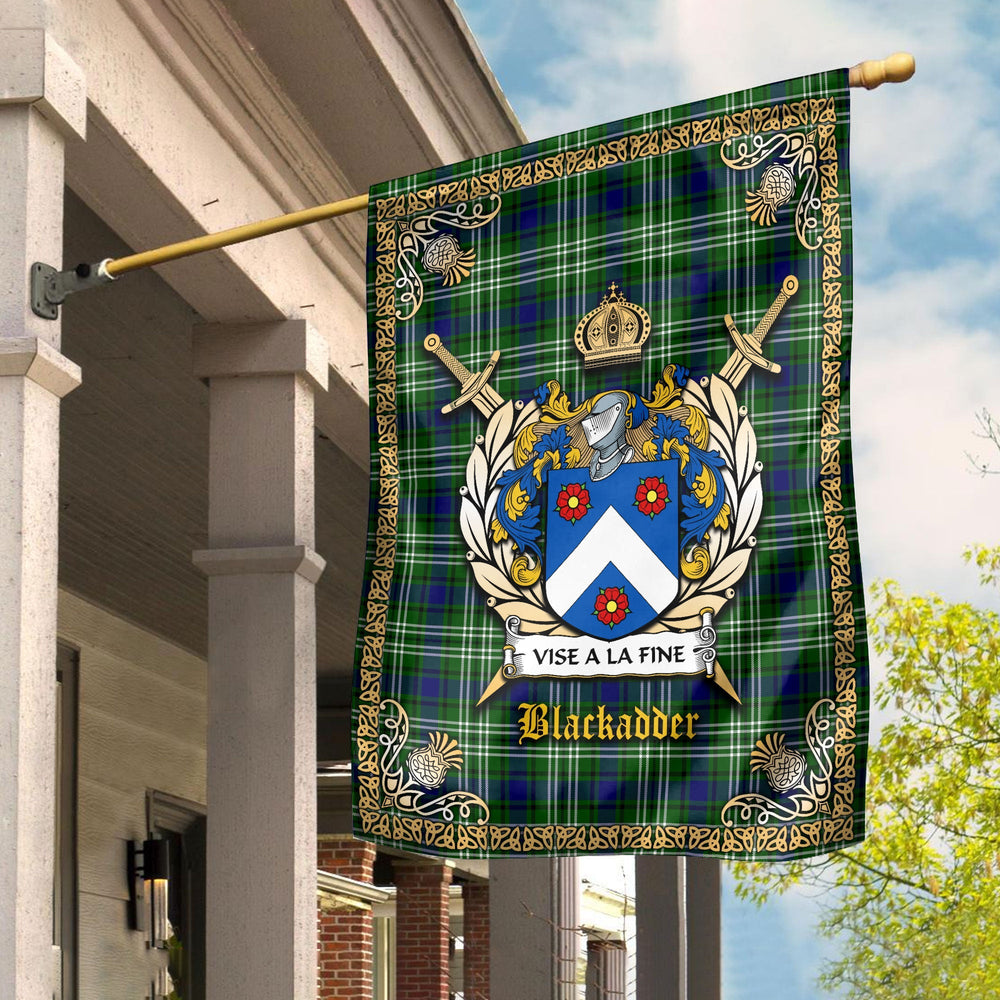 Clan Blackadder Tartan Coat of Arms Garden Flag - Celtic Thistle HP86 Clan Blackadder Tartan Today