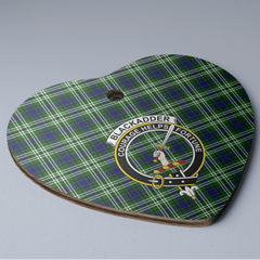 Clan Blackadder Tartan Crest Heart Ceramic Ornament ZC82 Blackadder Tartan Tartan Christmas