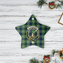 Clan Blackadder Tartan Crest Star Ceramic Ornament PI42 Blackadder Tartan Tartan Christmas