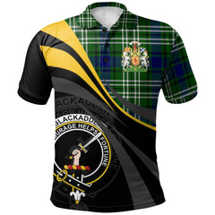Clan Blackadder Tartan Polo Shirt - Royal Coat Of Arms Style KZ90 Blackadder Tartan Tartan Polo
