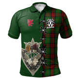 Clan Blackstock Hunting Tartan Polo Shirt - Lion Rampant And Celtic Thistle Style RD17 Blackstock Hunting Tartan Tartan Polo
