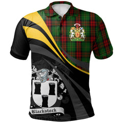 Clan Blackstock Hunting Tartan Polo Shirt - Royal Coat Of Arms Style IV20 Blackstock Hunting Tartan Tartan Polo