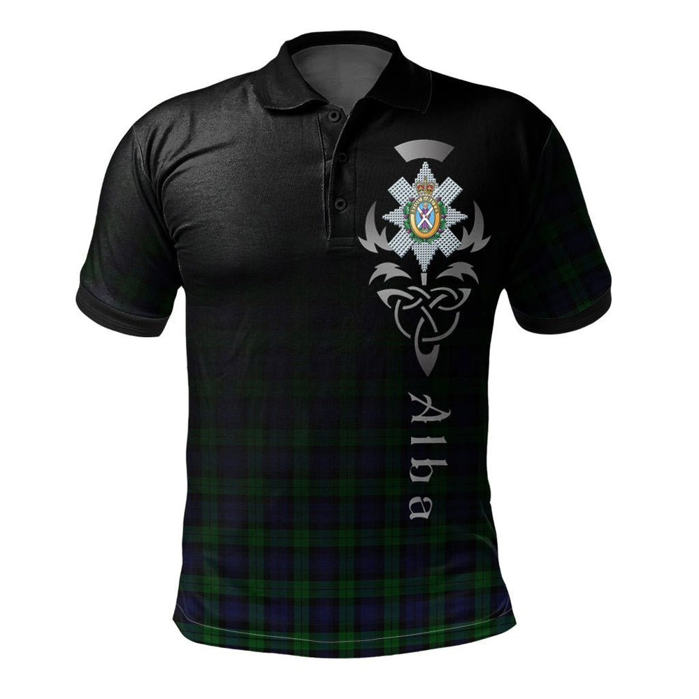 Clan Blackwatch 01 Tartan Polo Shirt - Alba Celtic Style VY93 Blackwatch 01 Tartan Tartan Polo