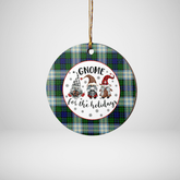 Clan Blackwatch Dress Modern Tartan Gnome Round Ceramic Ornament OH46 Blackwatch Dress Modern Tartan Tartan Christmas