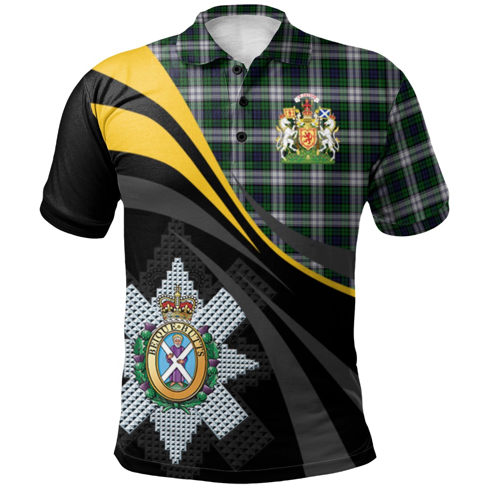 Clan Blackwatch Dress (Symmetrical) Tartan Polo Shirt - Royal Coat Of Arms Style AF46 Blackwatch Dress (Symmetrical) Tartan Tartan Polo