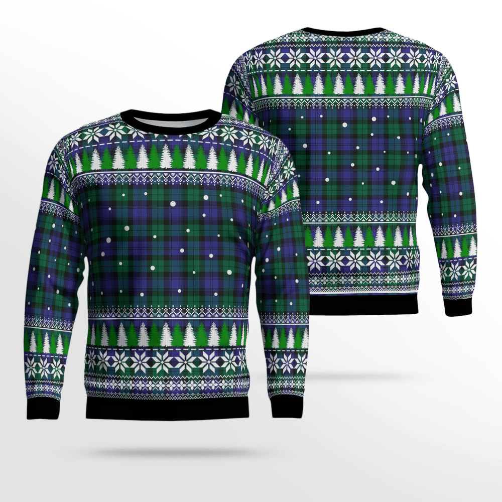 Clan Blackwatch Modern Tartan Christmas Ugly Sweater YE62 Blackwatch Modern Tartan Tartan Ugly Sweater