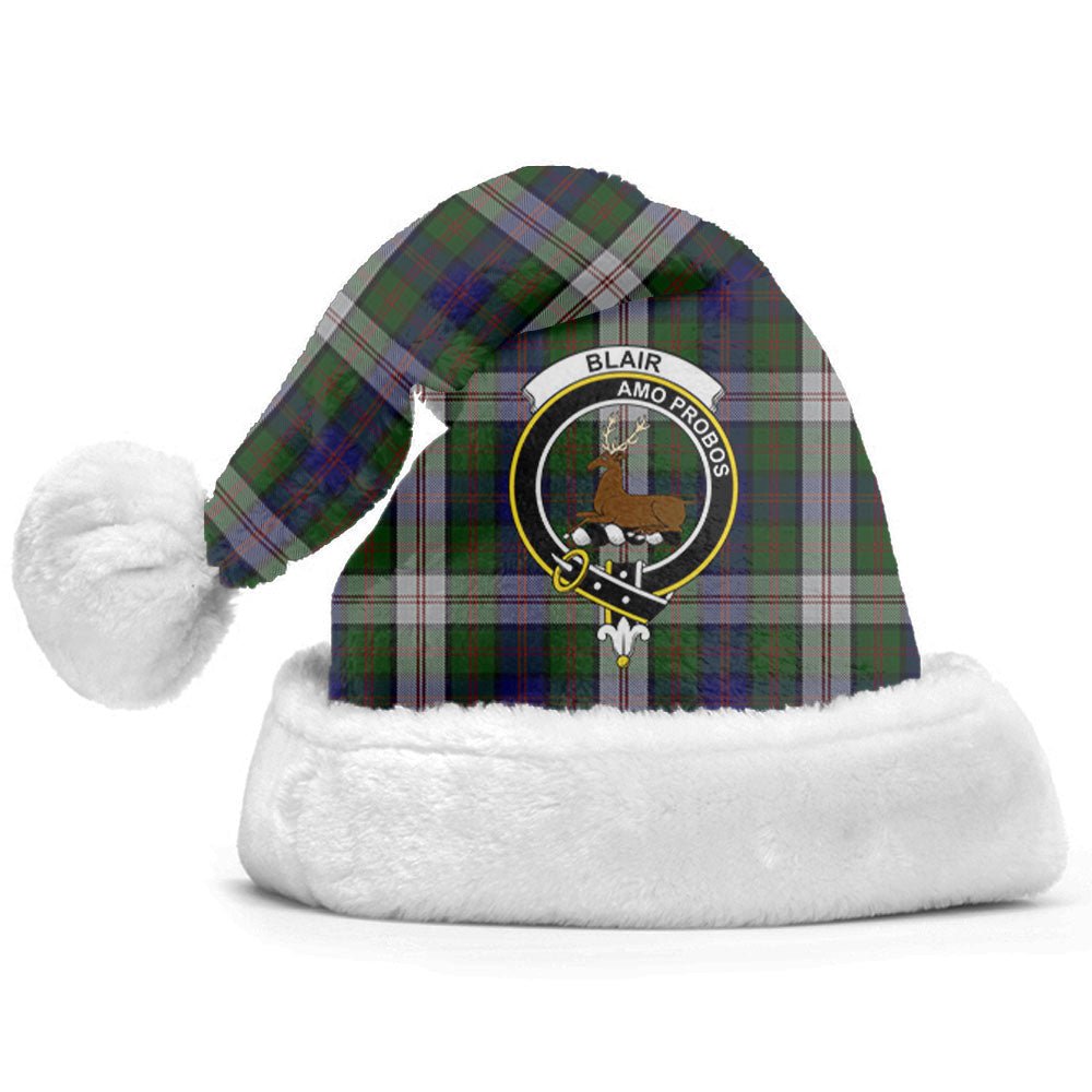 Clan Blair Dress Tartan Crest Christmas Santa Hat OU24 Blair Dress Tartan Tartan Santa Hat
