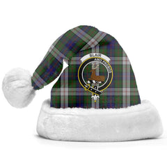 Clan Blair Dress Tartan Crest Christmas Santa Hat OU24 Blair Dress Tartan Tartan Santa Hat