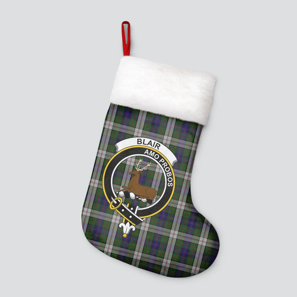 Clan Blair Dress Tartan Crest Christmas Stocking SH44 Blair Dress Tartan Tartan Stocking