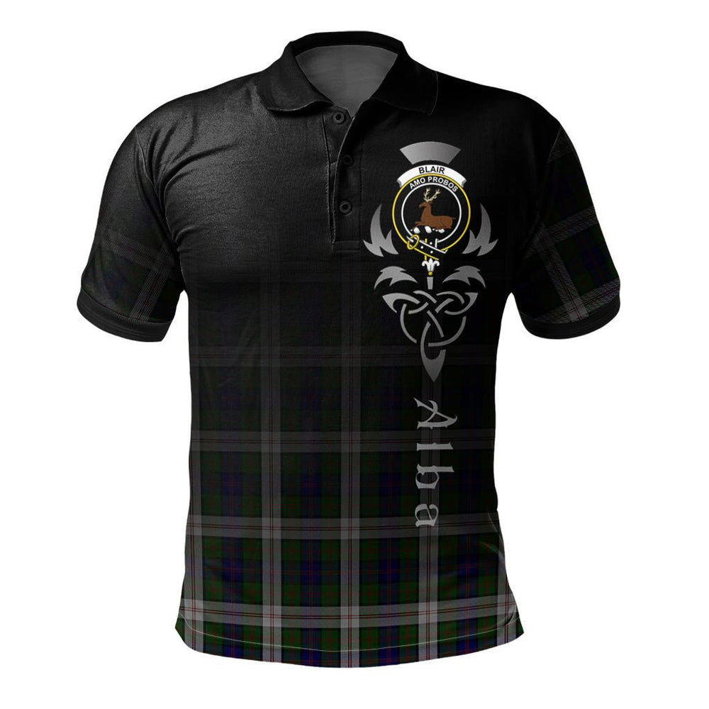Clan Blair Dress Tartan Polo Shirt - Alba Celtic Style SD21 Blair Dress Tartan Tartan Polo