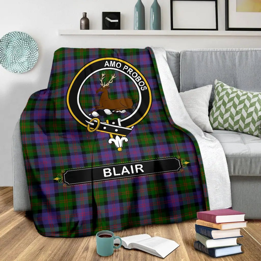 Clan Blair Family Tartan Crest Blanket 3 Sizes LY37 Clan Blair Tartan Today