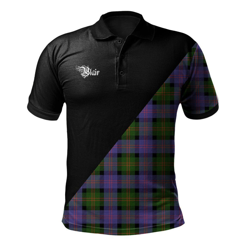 Clan Blair Modern Clan - Military Polo Shirt XO34 Blair Modern Tartan Tartan Polo