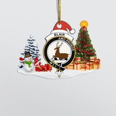 Clan Blair Modern Crest Tartan Acrylic Christmas Ornament AO59 Blair Modern Tartan Tartan Christmas