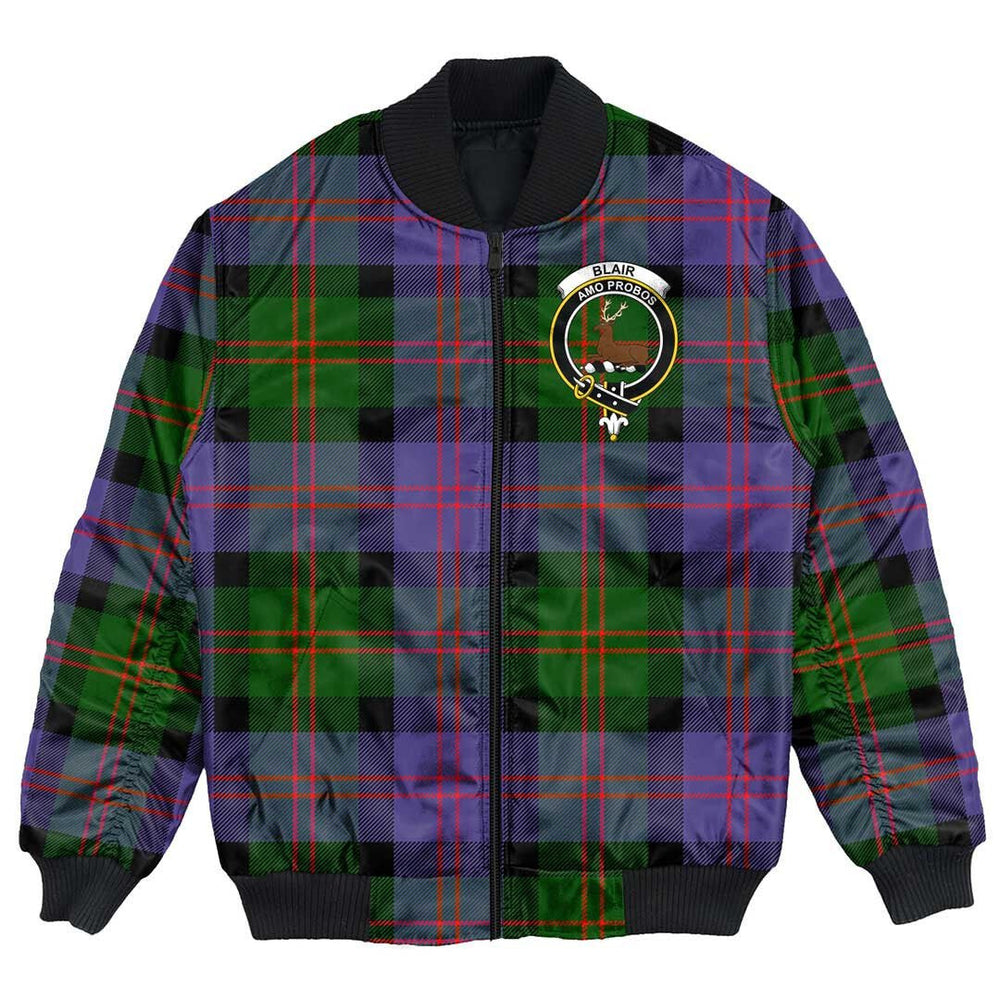 Clan Blair Modern Tartan Crest Bomber Jacket EV18 Blair Modern Tartan Tartan Bomber Jacket