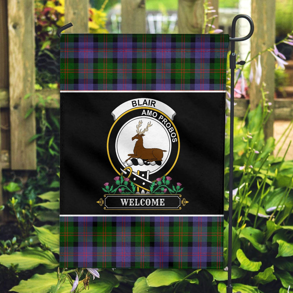 Clan Blair Modern Tartan Crest Garden Flag - Welcome XY38 Clan Blair Tartan Today