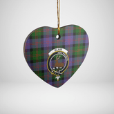Clan Blair Modern Tartan Crest Heart Ceramic Ornament RU27 Blair Modern Tartan Tartan Christmas